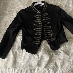 Black Military Style Women's Jacket